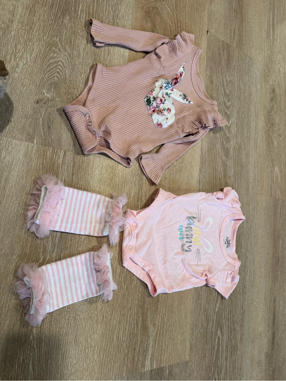 Bunny baby girl clothing bundle